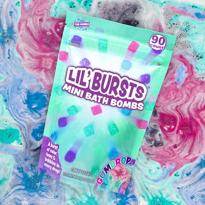 Lil' Bursts Mini Bath Bombs for Kids, 90 Count, Gumdrop