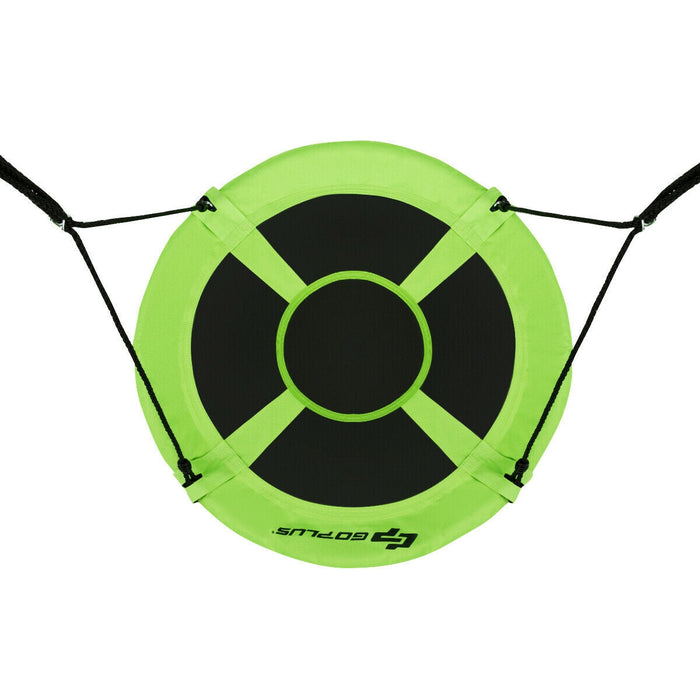 40 Inch Flying Saucer Tree Swing Indoor Outdoor Play Set-Green