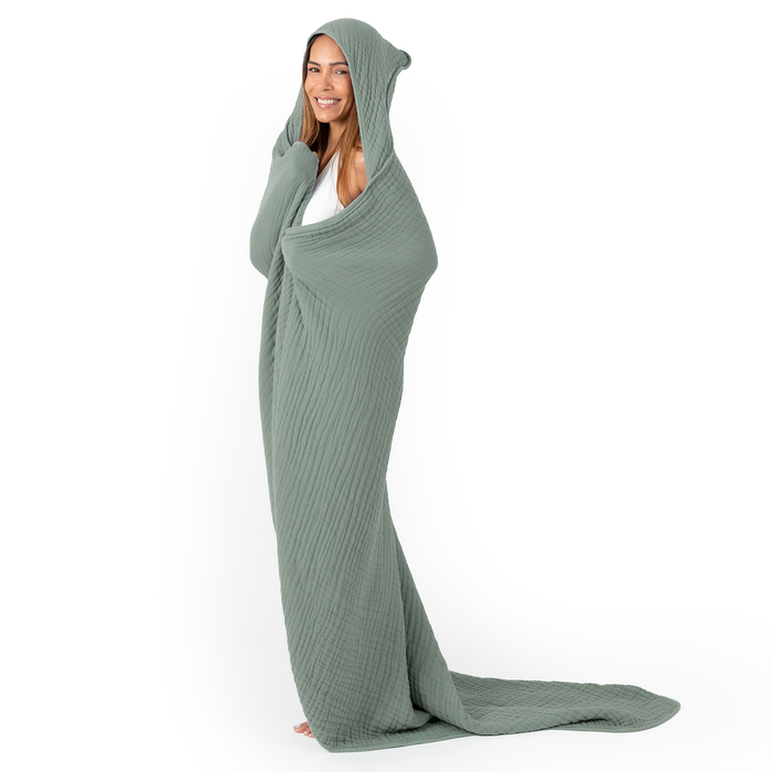Adult Muslin Hooded Towel