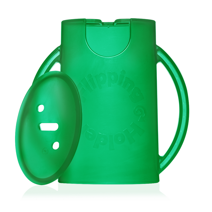 Flipping Holder DELUXE w/ LID (Green) - Nature Baby Outfitter