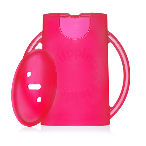 Flipping Holder DELUXE w/ LID (Pink) - Nature Baby Outfitter