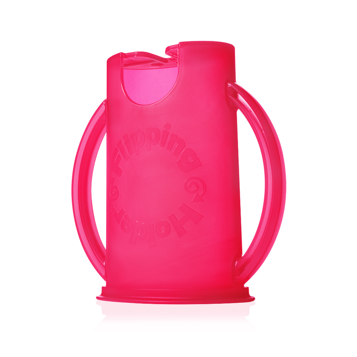 Flipping Holder DELUXE w/ LID (Pink) - Nature Baby Outfitter