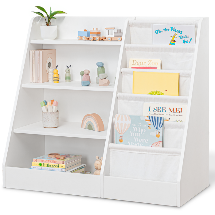 Kids Bookshelf - White