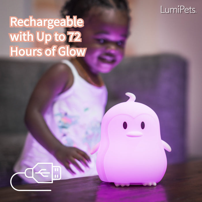 LumiPets® Pebbles the Penguin- Children's Touch Night Light - Nature Baby Outfitter