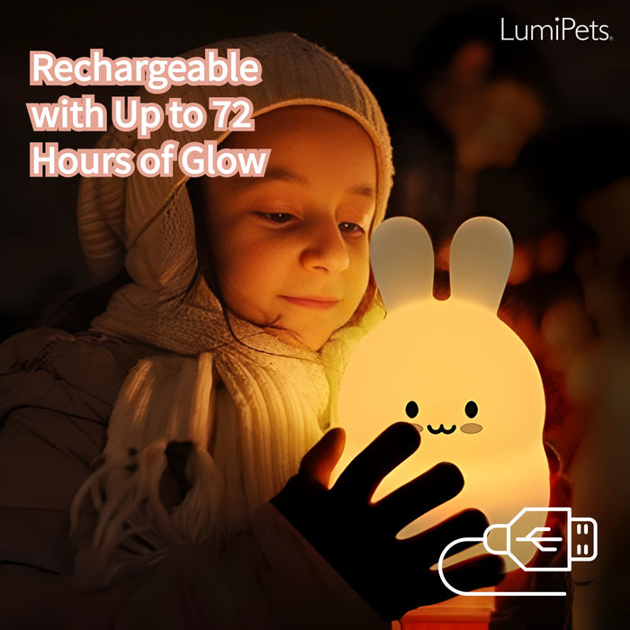 LumiPets® Baxter the Bunny- Children's Touch Night Light - Nature Baby Outfitter