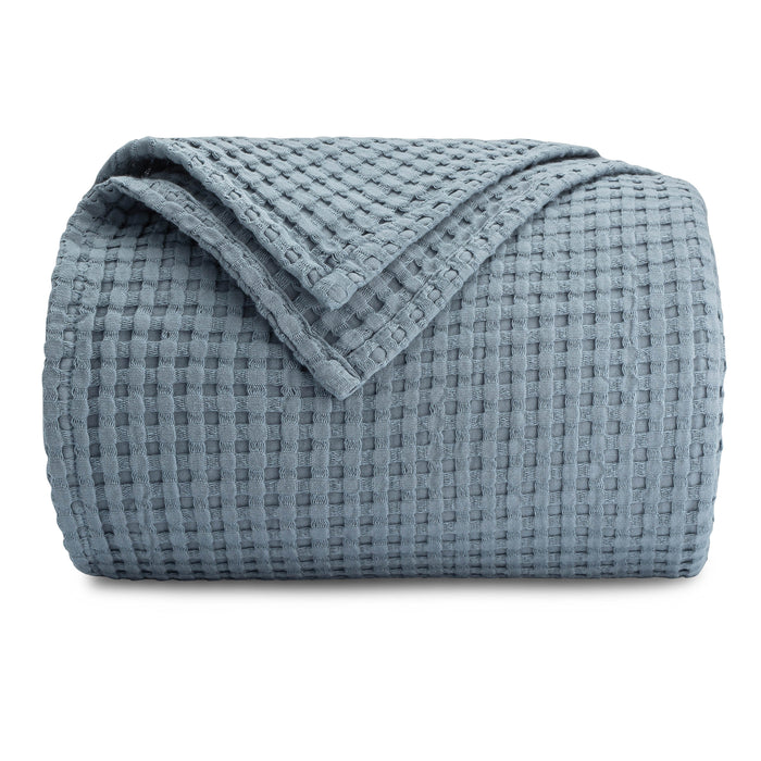 Adult Waffle Blankets in Pacific Blue