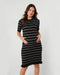 Louie Striped Knit Maternity & Nursing Dress - Nature Baby Outfitter