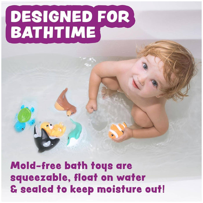 Marine Mold Free Bath Toys, 6 Pack