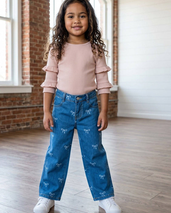 Bow Belle Medium Wash Denim Jeans