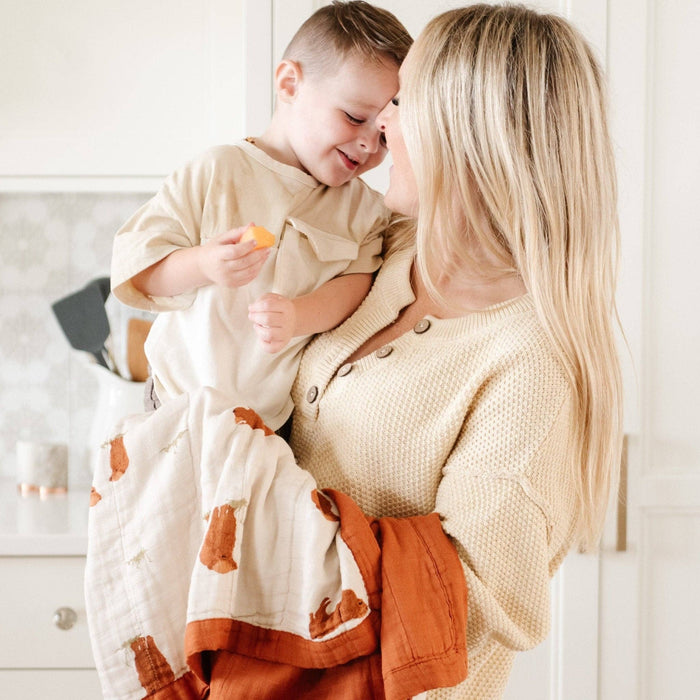 Higland Cow Bamboo Rayon Muslin 4-LAYER Quilts