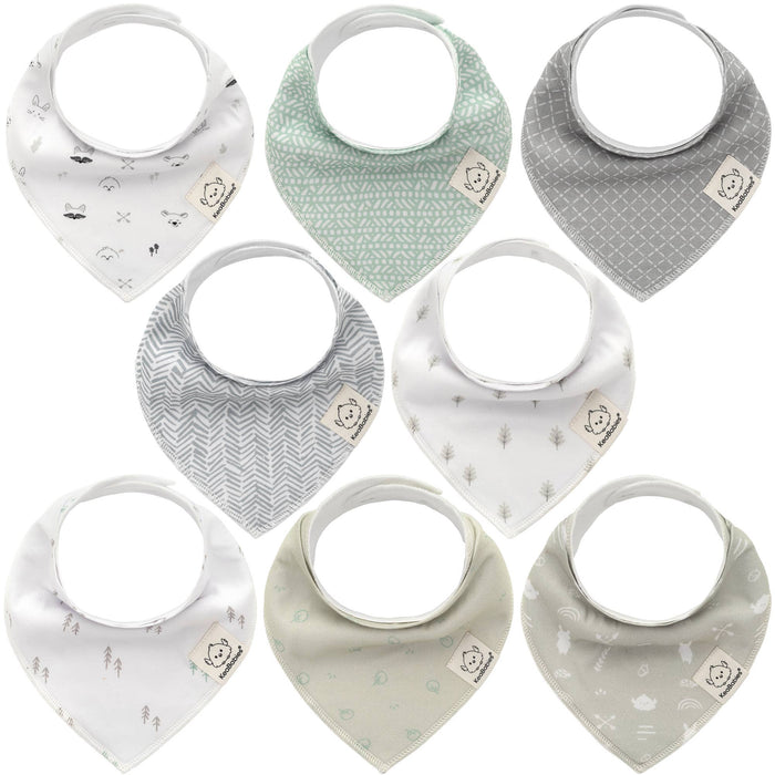 Nordic 8-pack Baby Bandana Bibs for Boys and Girls - Nature Baby Outfitter