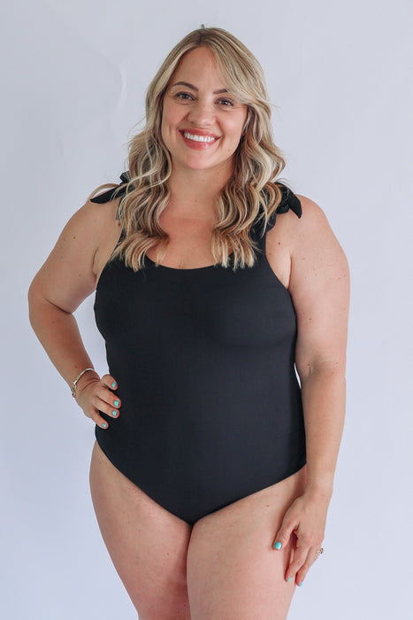 One Piece Tie Shoulder Breastfeeding Swimsuit 2026