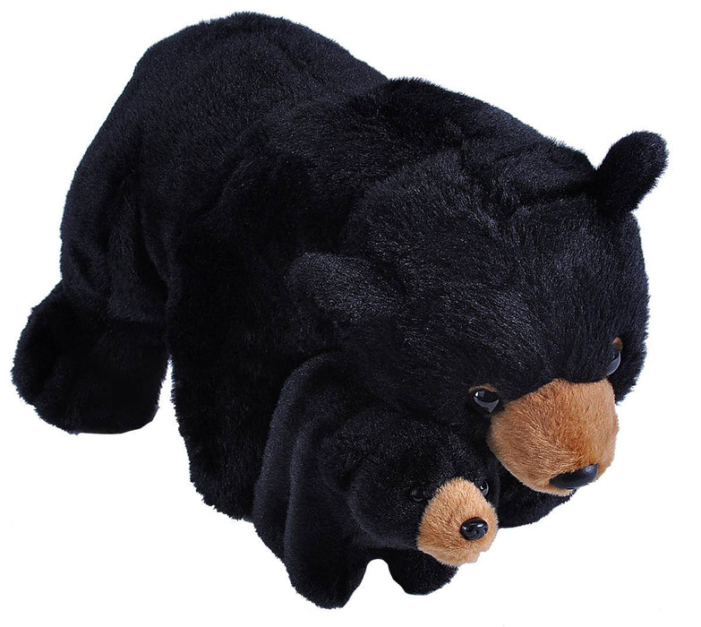 Mom & Baby Black Bear Stuffed Animal 12"
