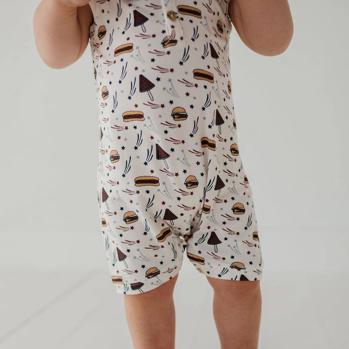 Burgers 'N Dogs Sleeveless Romper