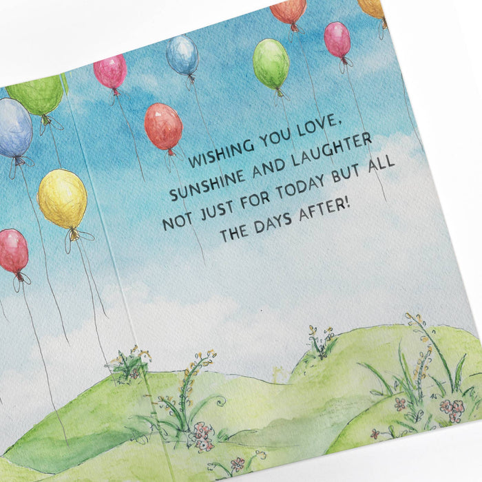 Ellie & the Balloon Birthday Card