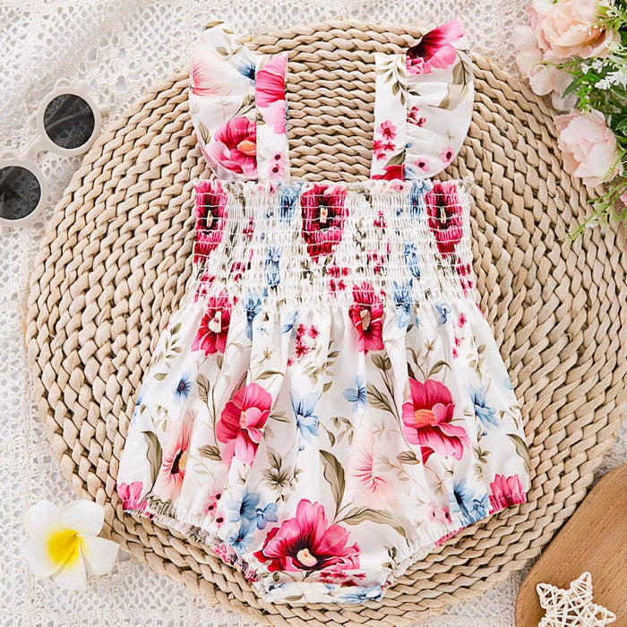 Ruffle Sleeve Romper Bodysuit