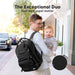 Trendy Black Jumbo Play Diaper Bag Backpack, Baby Bag with Changing Pad - Nature Baby Outfitter