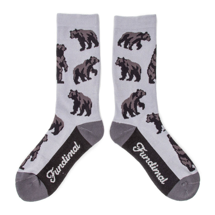 Big Kids Black Bear All Over Socks