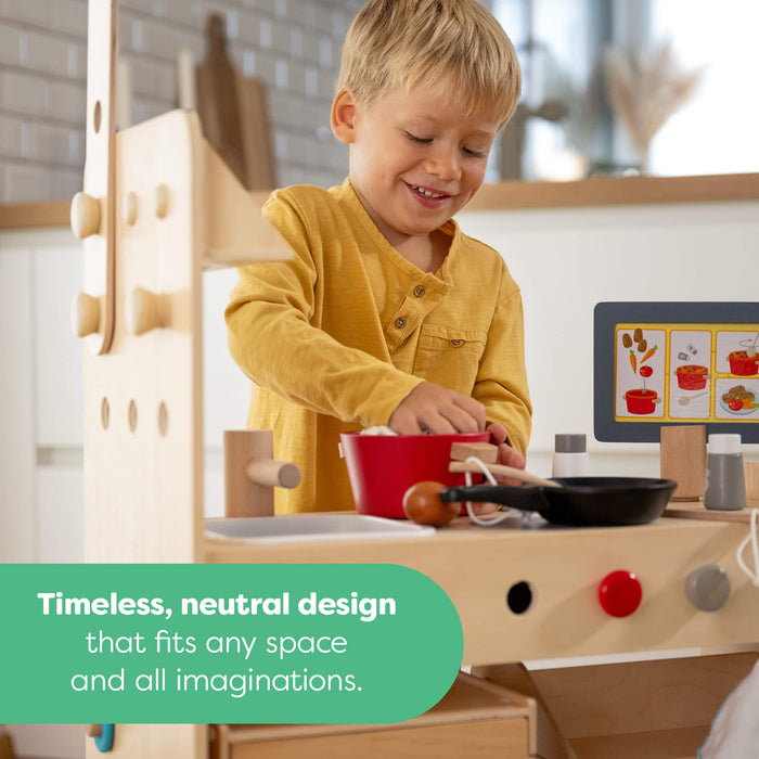 Creative Play 3 in 1 – Play Kitchen, Store & Workshop - Nature Baby Outfitter