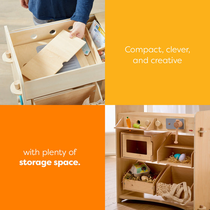 Creative Play 3 in 1 – Play Kitchen, Store & Workshop - Nature Baby Outfitter