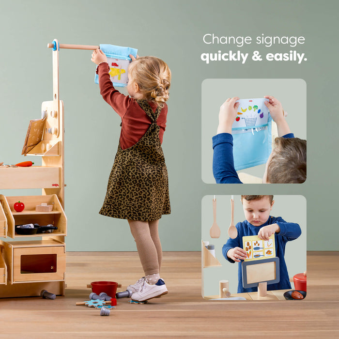Creative Play 3 in 1 – Play Kitchen, Store & Workshop - Nature Baby Outfitter