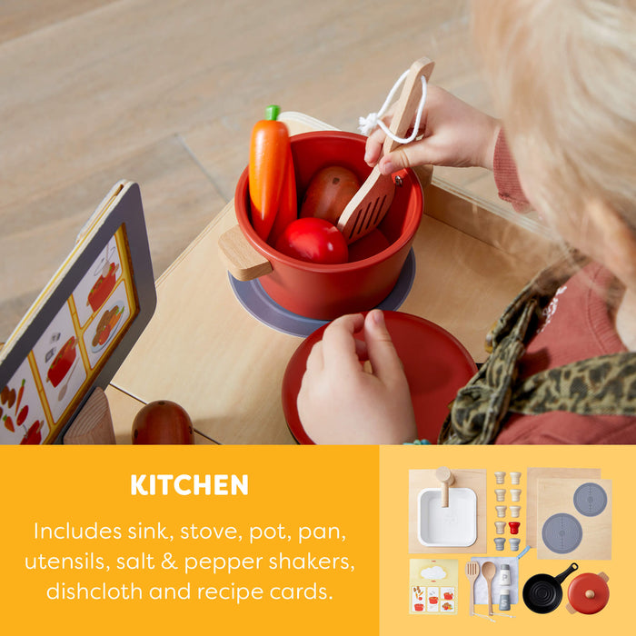 Creative Play 3 in 1 – Play Kitchen, Store & Workshop - Nature Baby Outfitter