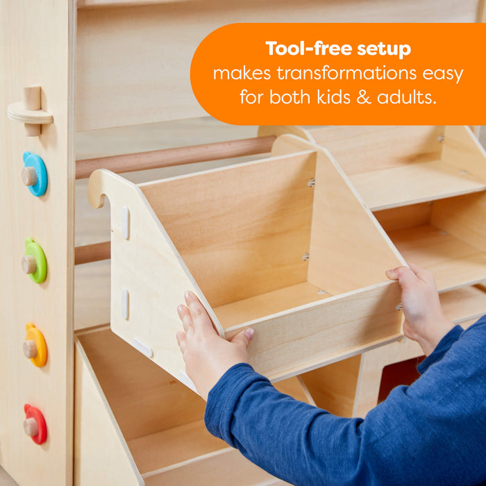 Creative Play 3 in 1 – Play Kitchen, Store & Workshop - Nature Baby Outfitter