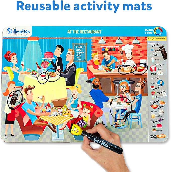 Search & Find Wipe and Write Activity Mats