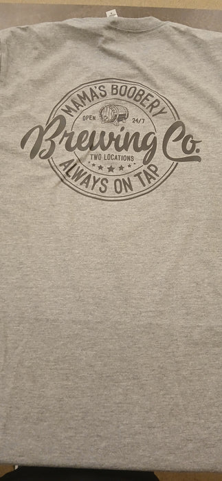 Mama's Boobery Gray Crew Neck Tee
