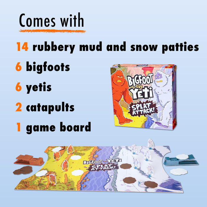 Bigfoot vs. Yeti: Splat Attack! Launching Action Board Game