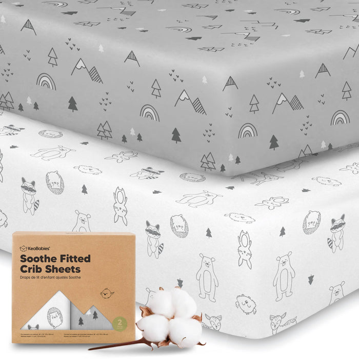Woodland 2-pack Organic Cotton Fitted Crib Sheet - Nature Baby Outfitter