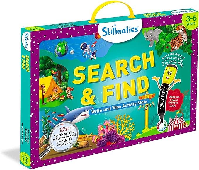 Search & Find Wipe and Write Activity Mats