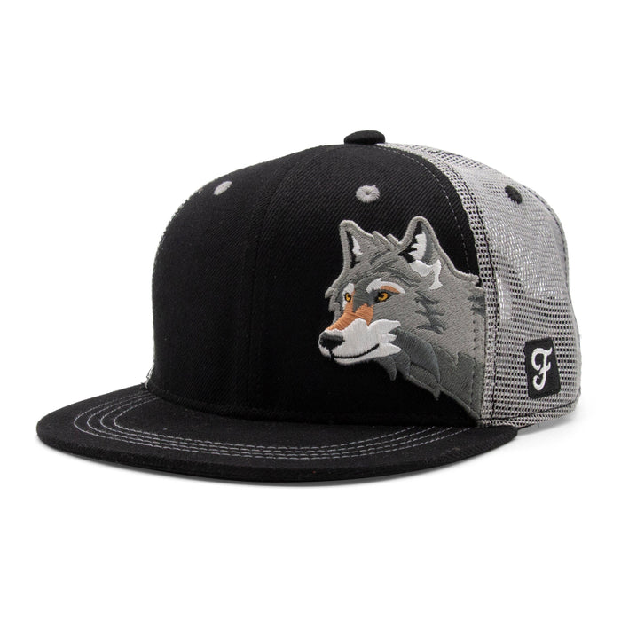 Kids Wolf Flat Bill Hat
