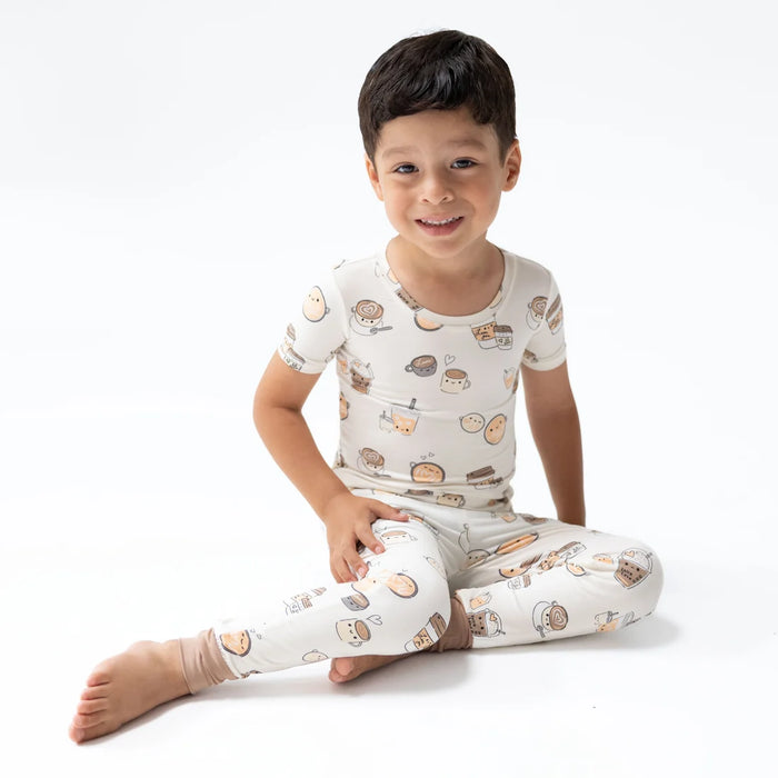 Love You a Latte Short Sleeve Loungewear Set