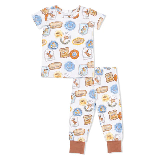 Rodeo Patches - Short Sleeve Loungewear Set