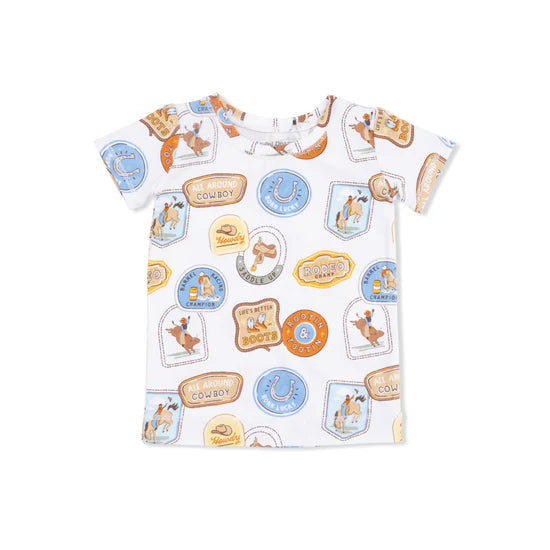 Rodeo Patches - Short Sleeve Loungewear Set