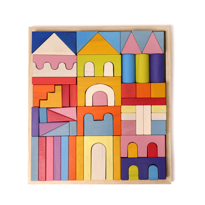 62 Pcs STAINED Large Castle Building Blocks Set