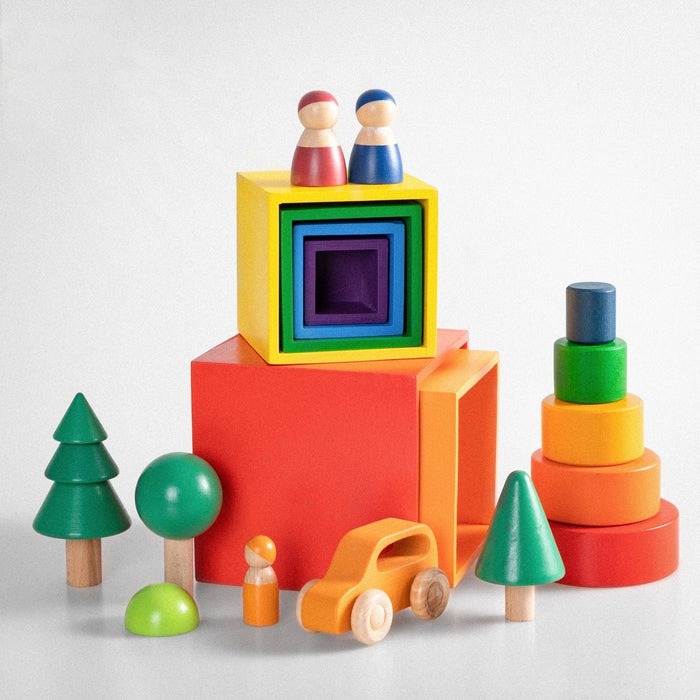 8 Pcs Wooden Trees Toy Set