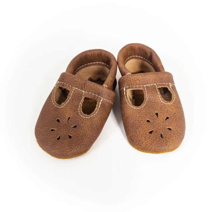Sepia T-Strap Shoes