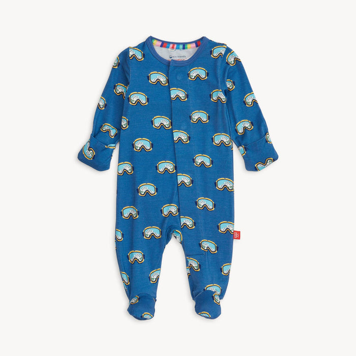 Blue Powder Playtime Modal Footie Pajamas