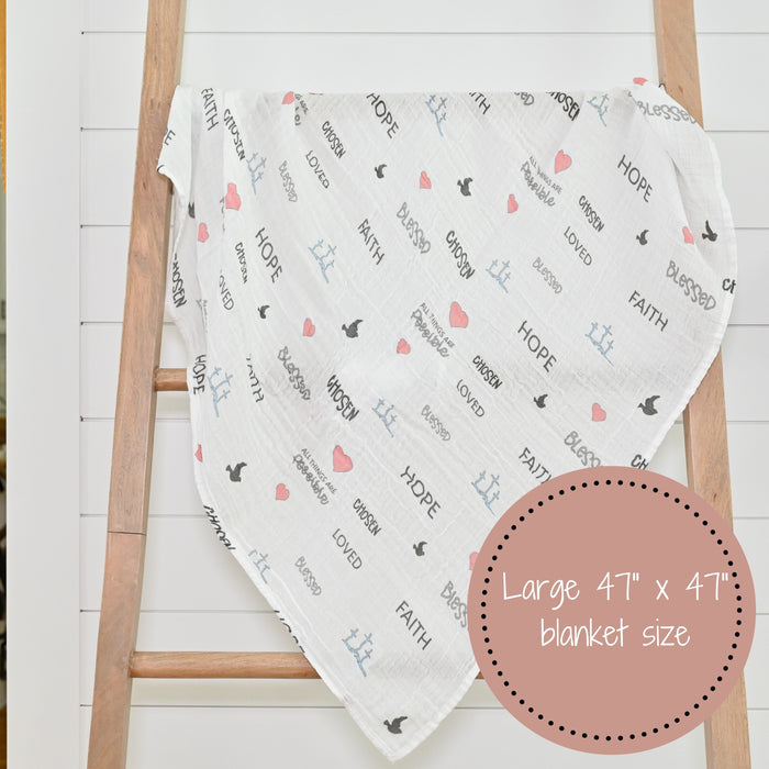 All Things Are Possible Swaddle Blanket