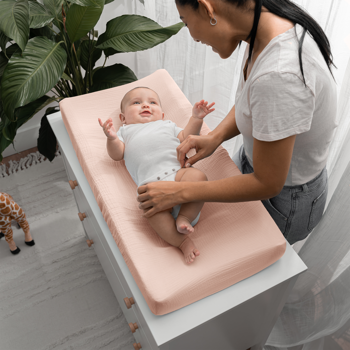 Muslin Fitted Changing Pad Cover, 1 Pack