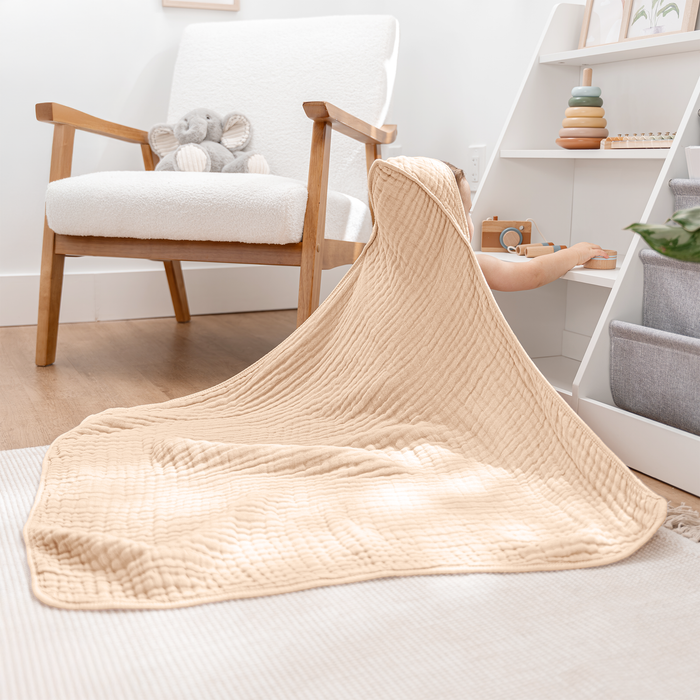 Baby Hooded Towels in Cream