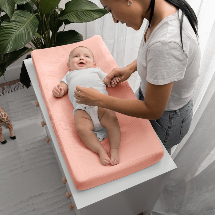 Muslin Fitted Changing Pad Cover, 1 Pack
