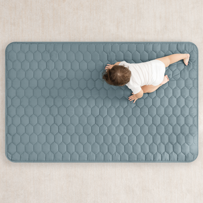 Play Mat with Non-Slip Bottom in Pacific Blue