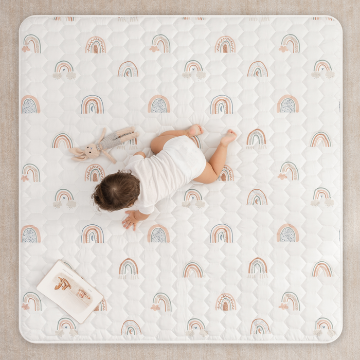Play Mat with Non-Slip Bottom in Rainbow