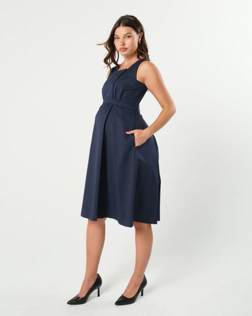 INTO THE BLUE Empire Maternity & Nursing Dress (Regular & Petite) - Nature Baby Outfitter