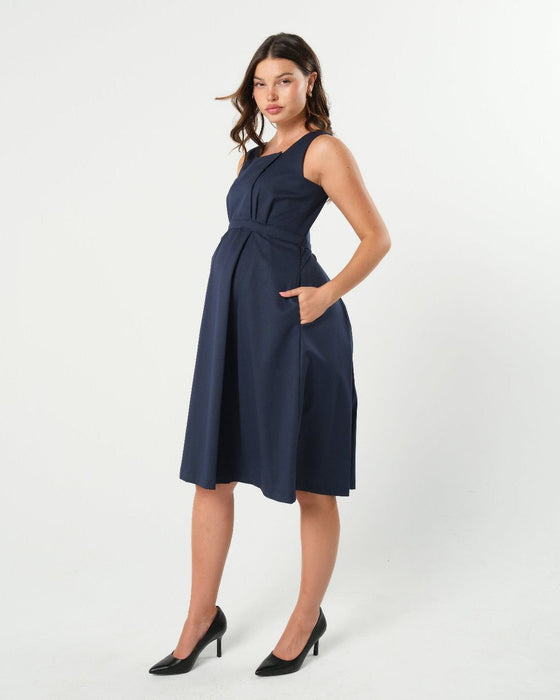 INTO THE BLUE Empire Maternity & Nursing Dress (Regular & Petite) - Nature Baby Outfitter