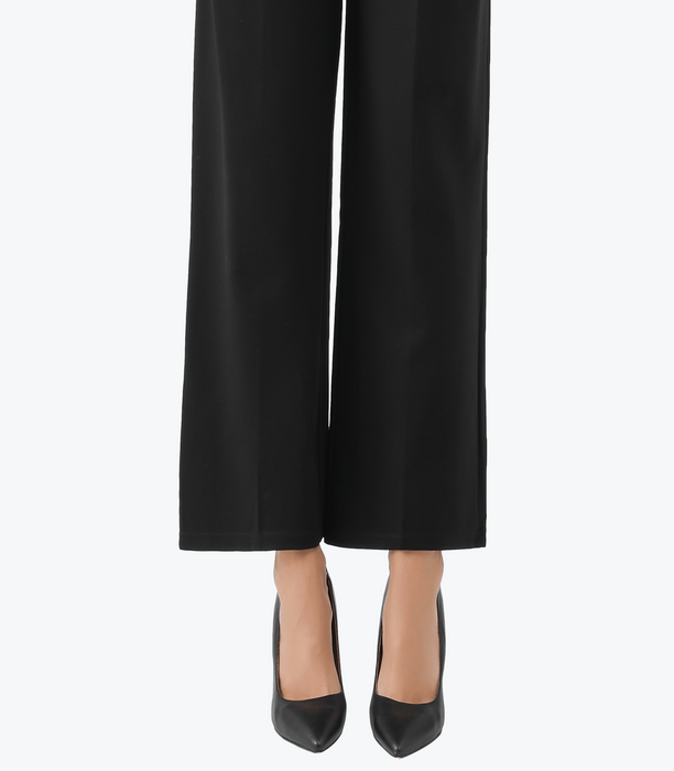 Black Maternity Wide Leg Pant Wear to Work Office Pants