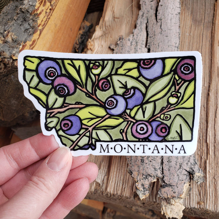 Vinyl Sticker Montana State Huckleberry